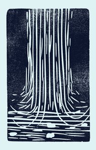 Waterfall, 2014（紙にリノリウム）