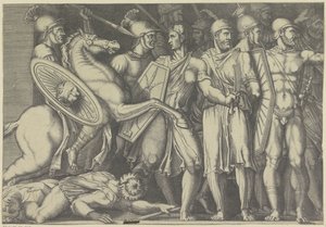 ダキア人と戦うトラヤヌス 作： Marco Dente (attributed to)