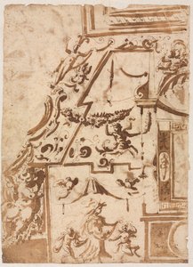 跳躍するケンタウロスの対を持つグロテスク、c。 15651588。