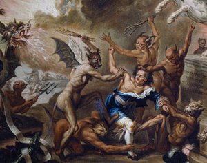 マルコ・マルコラ（1740-1793）作「石の客」、詳細、イタリア 作： Marco Marcola