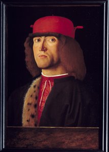 マルコ・マルツィアーレ（1440-1507）の「男の肖像」の絵 作： Marco Marziale