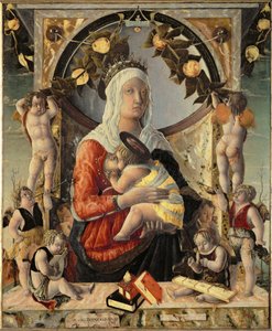 8人の天使に囲まれた聖母子... 作： マルコ・ゾッポ