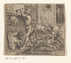 農夫と彼の犬の寓話 作： Marcus Gheeraerts (I)
