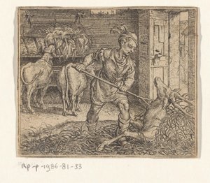 牛舎の雄鹿の寓話 作： Marcus Gheeraerts (I)