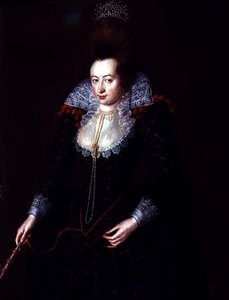 マウントジョイ夫人の肖像、29歳 作： Marcus Gheeraerts