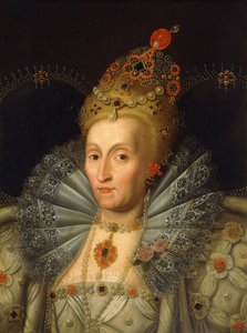 エリザベス女王1世の肖像、バストの長さ、 作： Marcus Gheeraerts