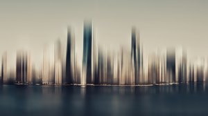 抽象的な都市景観の反射