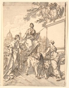 1739 年にフランツ 3 世公爵がフィレンツェに入城した際の寓意画 作： Marcus Tuscher