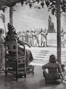 バビロンの元旦、紀元前680年（リトグラフ）
