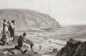 紀元前1500年頃、地中海東岸へのフェニキア人の到着（Hutchinson