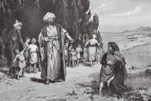 トルコ人への子供たちの賛辞（リトグラフ）