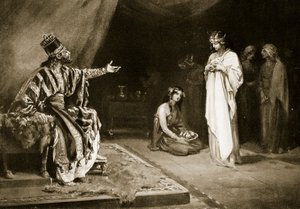 アッシリアの王女とバビロンの王カラ・インダシュの結婚（「ハッチンソンの『諸国史』」（リトグラフ）の挿絵より