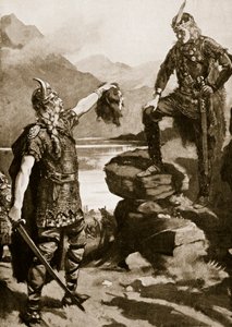 アレクサンダー2世に贈られたドナルド・マクウィリアムの頭部、「ハッチンソンの英国国家物語」の挿絵、1920年頃（リトグラフ）。 作： マーガレット・ドヴァストン