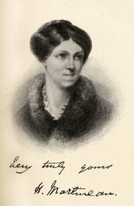 「有名な女性の家への小さな旅」からのハリエットマルティノー（1802-1876）のイラスト、1827年公開 作： Margaret Gillies