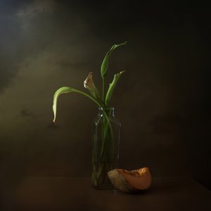 しおれたユリとメロン 作： Margaret Halaby