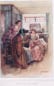 ジプシーは、オリバーゴールドスミスによる「ウェイクフィールドの牧師」からの挿絵、1910年頃 作： Margaret Jameson