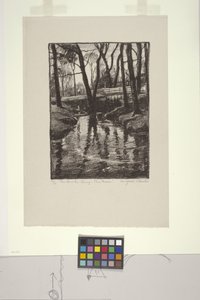 O riacho na primavera, Pine Manor (litho) 作： Margaret Jordan Patterson