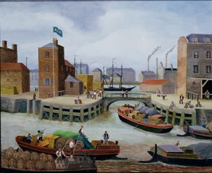 リージェンツ・カナル・ドック入口 作： Margaret Loxton