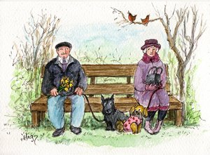 公園でのミーティング 作： Margaret Loxton
