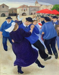 村祭り、ブルゴーニュ 作： Margaret Loxton