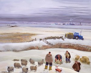 冬の雪（絵画） 作： Margaret Loxton