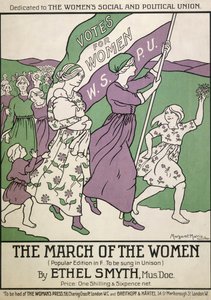 The March of the Women」のソングシート（1911年 作： Margaret Morris