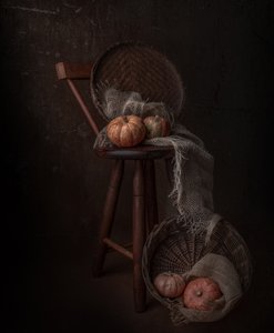 秋の収穫の静物画 作： 