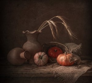 ムーディ・ハーベストの静物画 作： 