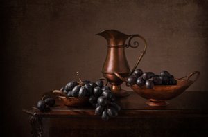 ヴィンテージの銅製静物画 作： Margareth Perfoncio