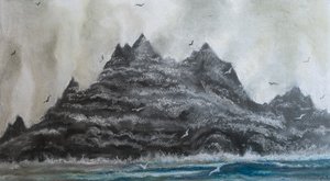 荒れ狂う海.Sアイルランド、2020年（パステル） 作： Margo Starkey
