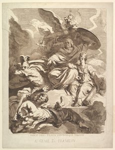フランクリンの天才、1779年。 作： Marguerite Gerard