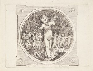 弓と矢を持つキューピッド 作： Marguerite Louise De Lorme du Ronseray