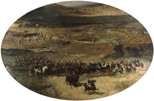 マリアクリスティーナ女王、部隊の見直し、1866年-1867年 作： Marià Fortuny