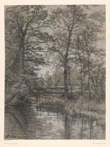 森の池 作： Maria Bilders van Bosse (signed by artist)