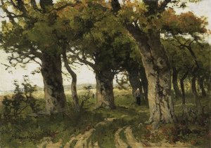夏の終わりのオーク通り。 1880-1900 作： Maria Bilders van Bosse