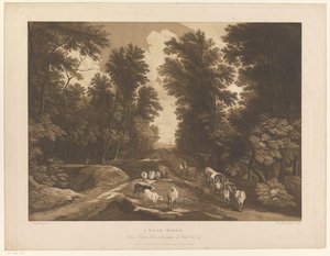 パスと旅行者の樹木が茂った風景 A Wood Scene (オブジェクトのタイトル) 作： Maria Catharina Prestel