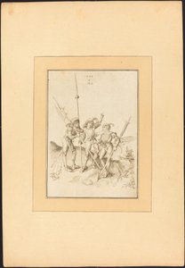 3 つのランスクネ 作： Maria Catharina Prestel, after Albrecht Dürer