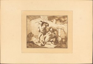 農民のシーン 作： Maria Catharina Prestel after Isack van Ostade