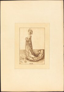 ロングドレスの貴婦人 作： Maria Catharina Prestel after Martin Schongauer