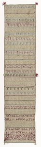 サンプラー 1830年頃（リネンにシルク 作： Maria Del Carmen Fernandez
