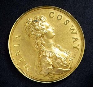 アーティストの肖像メダル（ブロンズ 作： Maria Hadfield Cosway