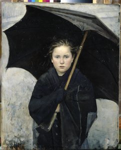 傘 - Bashkirtseva、Maria Konstantinovna (1860-1884) - 1883 - キャンバスに油彩 - 93x74 - 国立ロシア美術館、サンクトペテルブルク 作： Maria Konstantinova Bashkirtseva