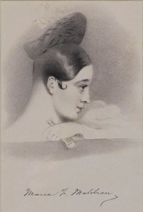 自画像、1830 年代初頭。 作： Maria Malibran Garcia