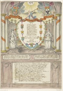 ウィレム 5 世王子の 40 歳の誕生日に贈るウィルヘルミナ王女への詩、1788 年 作： Maria Margaretha la Fargue