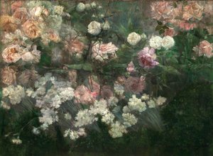 1895年5月の庭。 作： Maria Oakey Dewing