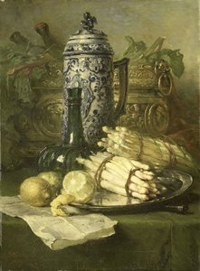 石器の水差しのある静物 作： Maria Vos