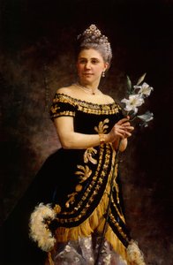 オペラ歌手イーダ・バジリエ=マゲルセンの肖像、1846年から1928年、オペラ座のフィリーネ役、1887年。 作： Maria Wiik