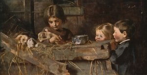 子供時代の宝物、1886年、c1930年。 作： Marianne Stokes