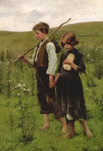 ホームレス、1885 作： Marianne Stokes