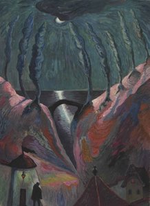 幻想的な夜、1917 年。 作： Marianne von Werefkin